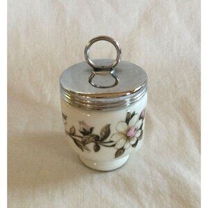 Royal Worcester 3.5" w/ Lid Egg Coddler Cup Porcelain England Torquay Pattern